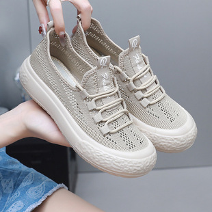 Summer Old Beijing Cloth Shoes Women's Mesh Shoes Hollow Breathable Mesh Casual sneaker Thin Platform Fisherman Shoes Sandals