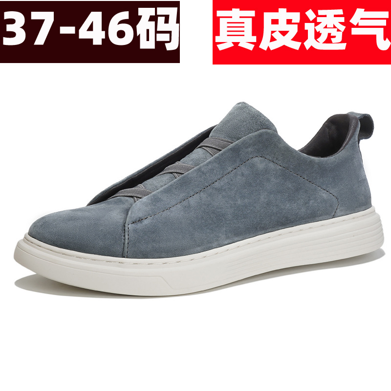 Men's Sneakers Large Size 46 Business Casual Slip-Ons 45 Loafers Hand-Sewn Small Size 37 Retro Trendy Shoes