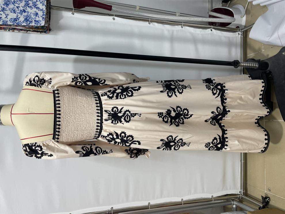 Printing Pattern Spring, Autumn Season Wholesale Women's Elegant Streetwear Printing Holiday Banquet Selfie Square Neck Long Sleeve Sheath Dress