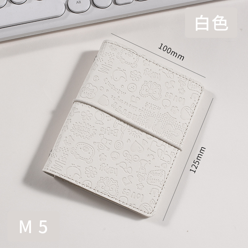 M5ミニルーズリーフ手帳、ポータブルでシンプルな空白の方眼手帳|undefined