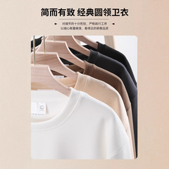 冬の丸首の重いポンドは肩に落ちます。男性用の運動服はカジュアルな長袖の頭のtシャツをかぶせます。