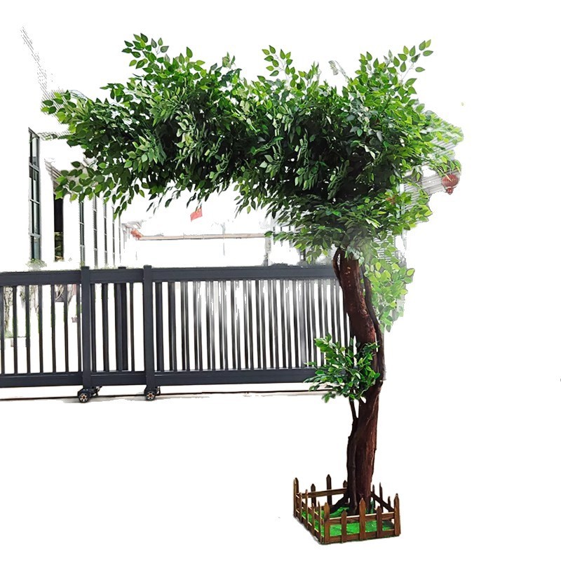 模擬フィカスツリー、模擬大型植物、ホテルショッピングモールの結婚式の小道具、願いの木、風景の木、窓の装飾|undefined