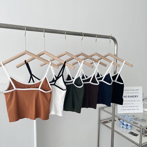 Summer American Retro BM Street Style Color Block Tank Top with Backless Design, Wraparound Bodysuit, Revealing Navel, Letter Print Short-Sleeve Top