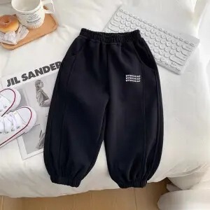 男童运动裤加绒秋冬季加厚休闲百搭拼接束脚裤小童宝宝时尚卫耐用|undefined