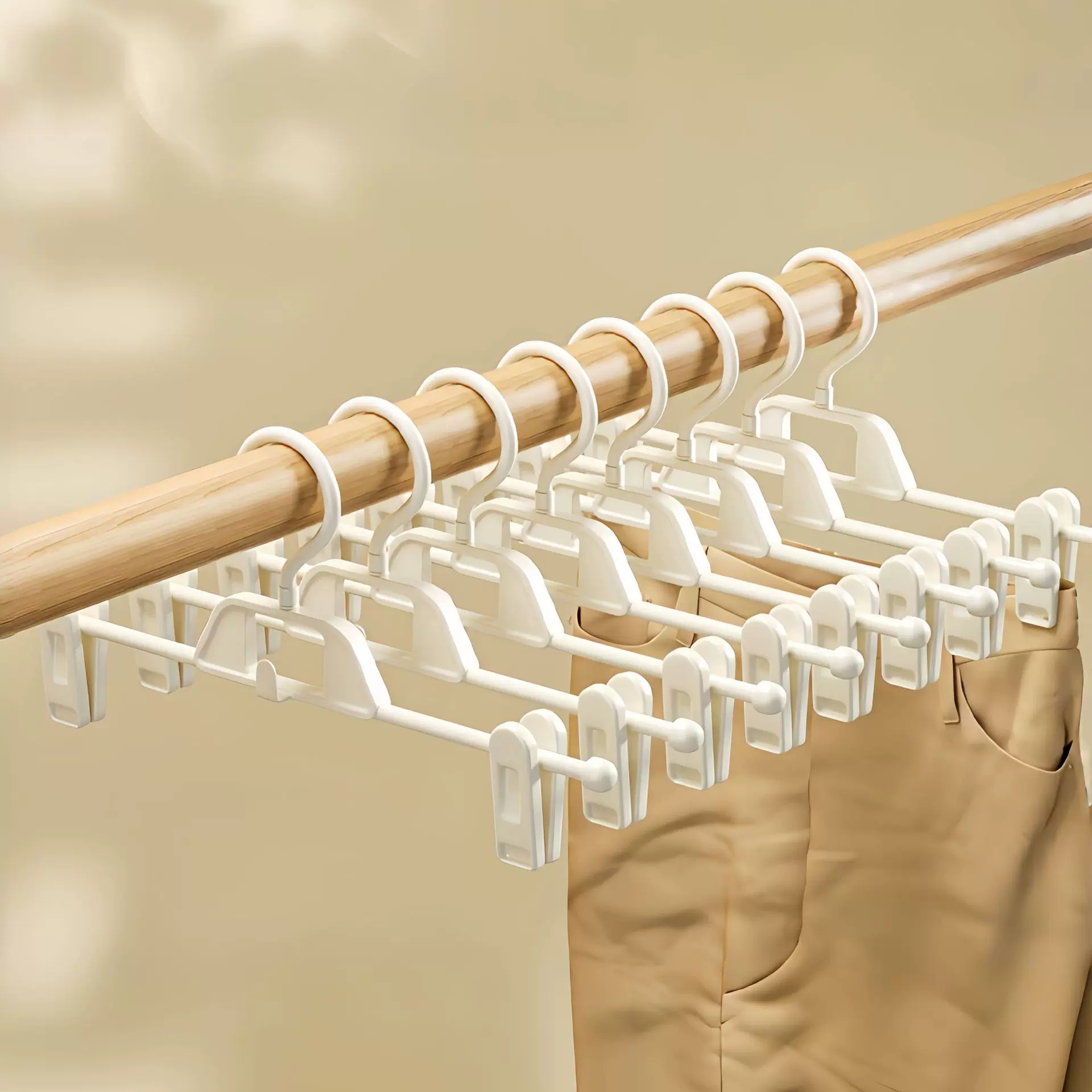 裤夹子无痕挂裤子专用衣架衣柜内置裤架裤挂夹子挂衣裤夹架子收纳