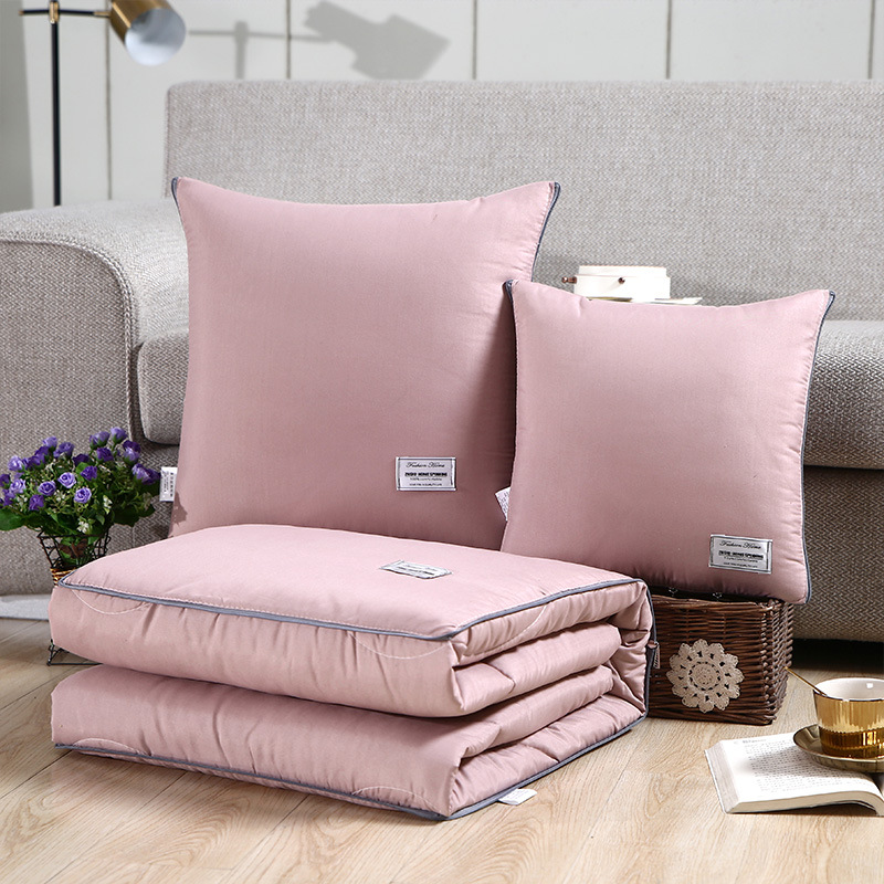 핑크-간단한 천 자수 베개 이불