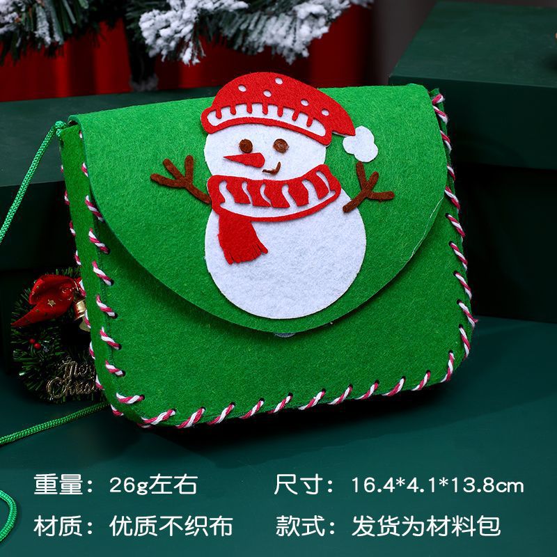 Navidad transfronteriza interactiva hecha a mano diy mochila bolsas de mochila para niños materiales de Navidad DIY regalos hechos a mano