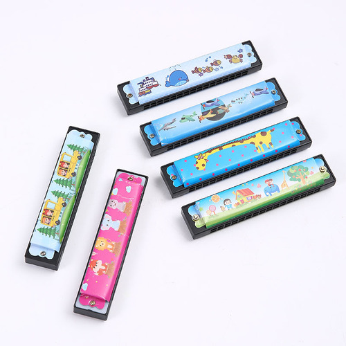 Children's Tin Harmonica 16 Holes Kindergarten Elementary Student Beginner Blowing Instrument Mouth Harmonica Toy