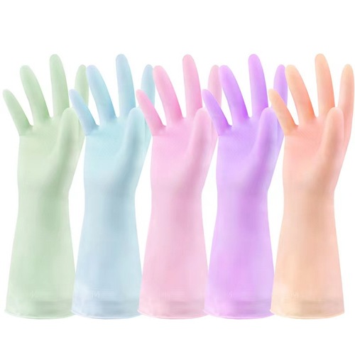 Thin latex gloves household kitchen rubber sleeves cleaning dishes laundry clothes rubber waterproof housework finger sleeves