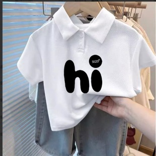 Boys' Summer Clothing, Medium and Large Kidsren's Short-Sleeved Kidsren's Summer Fashionable T-Shirts, Boys' Sports Polo Shirts, Kidsren's Clothing Wholesale