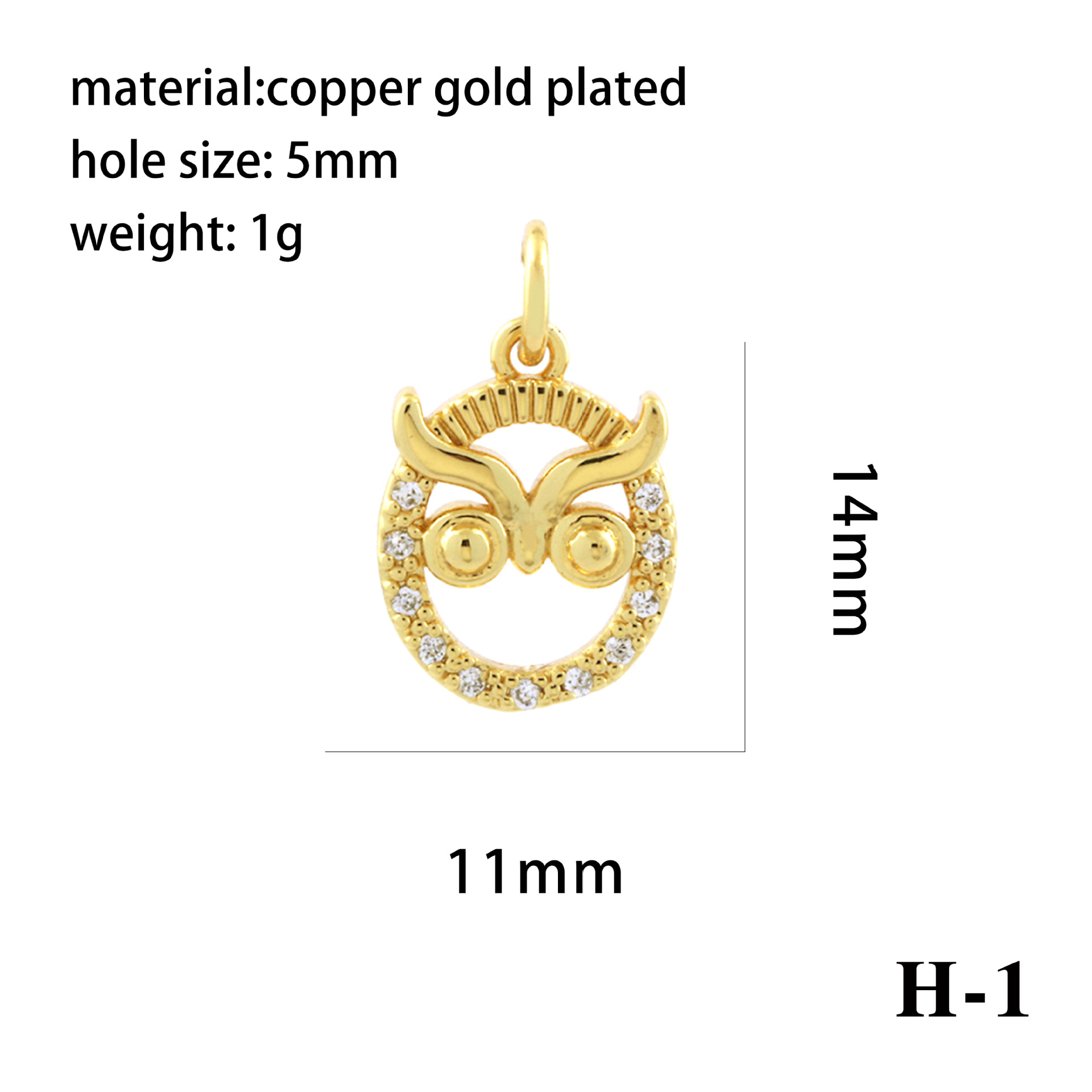 1 Piece Copper Zircon Gold Plated Plating Inlay Pendant display picture 11