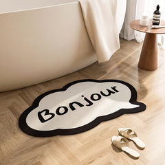 ins wind special-shaped diatom mud floor mat household toilet door absorbent quick-drying foot mat bathroom bathroom non-slip mat