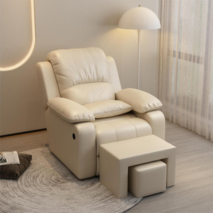 Nail and Eyelash Salon Sofa, Beauty and Foot Chair, Tattoo Embroidered Recliner, Multi-Functional Electric Single Foot Bath and Pedicure Massage Chair