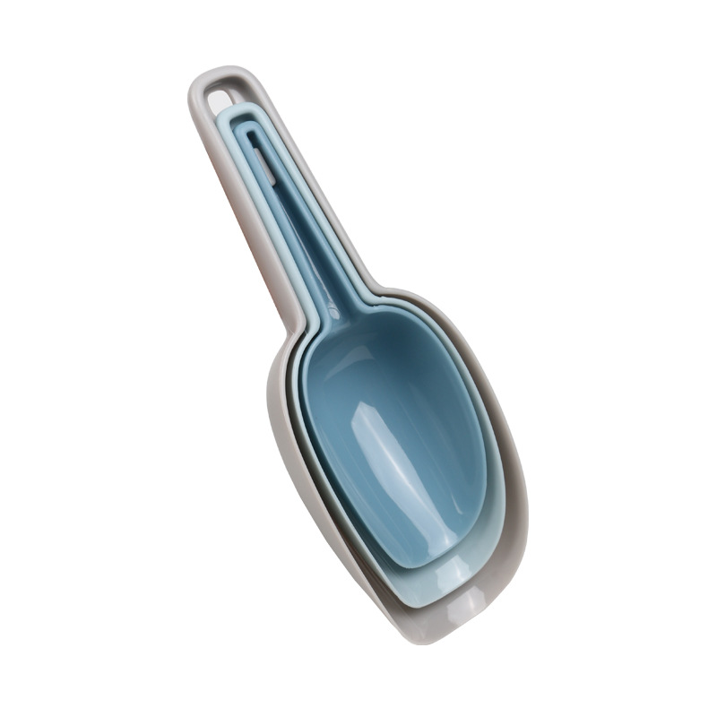 Palas de alimentos engrosadas palas de hielo de plástico palas de harina de colores domésticas palas de alimentos palas de comida transfronterizas cucharas de comida para gatos y palas de comida para perros
