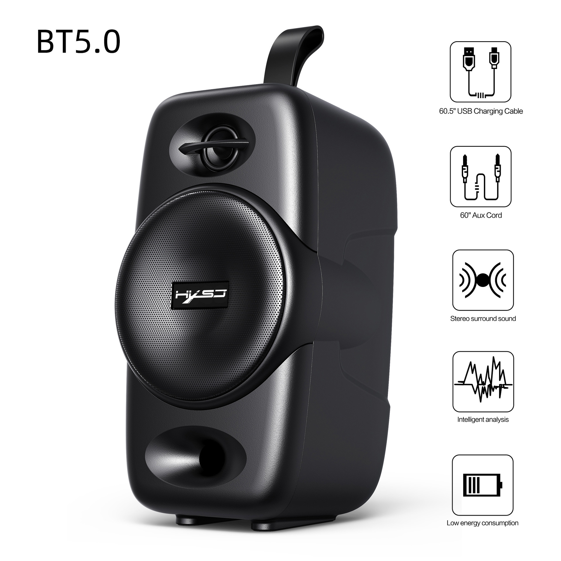 Q8 Mobile Bluetooth 5.0 Altoparlante wireless desktop Subwoofer integrato 2000mAh TWS_voghion.com