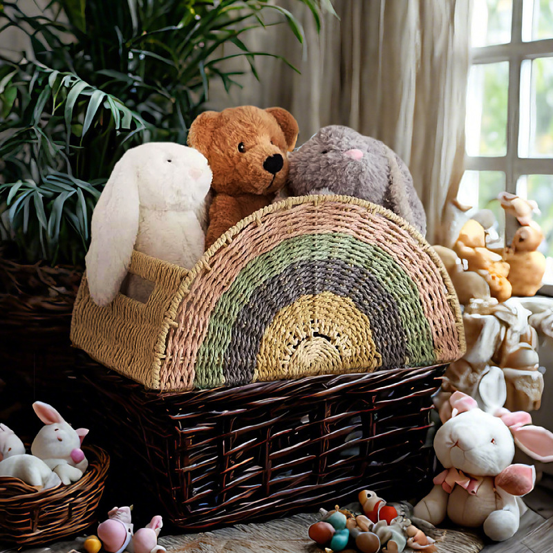 Libro Cesta de arco iris Caja de almacenamiento de artículos diversos de escritorio Portalápices de oficina creativo Papelería para el hogar Cesta de almacenamiento Cesta de almacenamiento