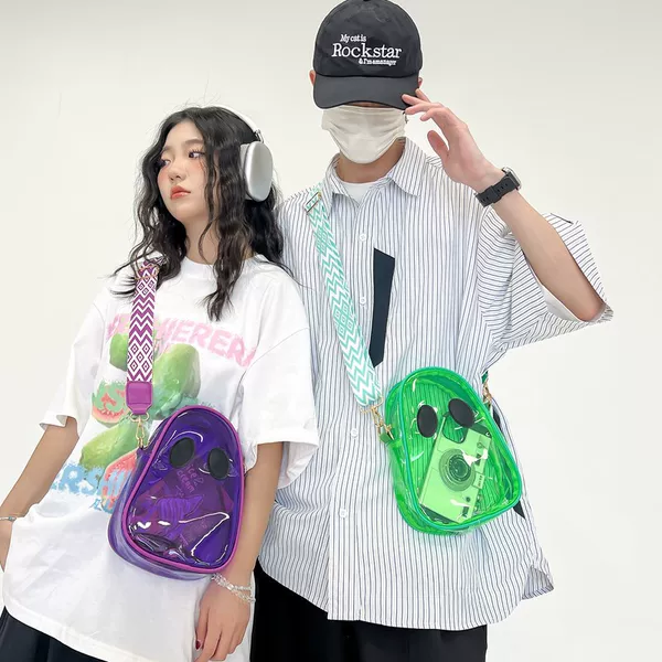 Cross-border Amazon Hot Halloween Ghost Kid Backpack Trendy Funny Personality Transparent PVC Ghost Schoolbag