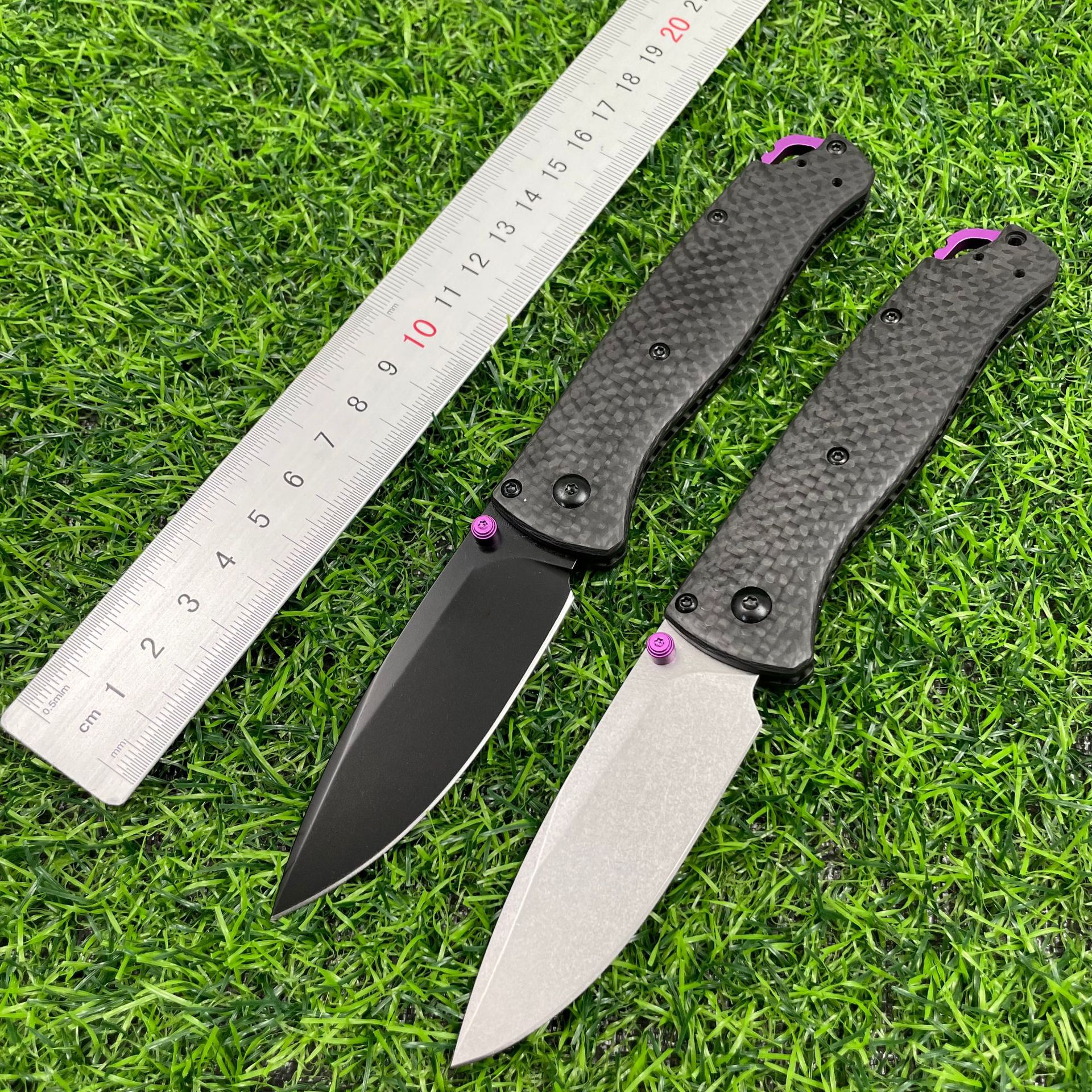 跨境热销蝴蝶535BM折刀 Benchmade碳纤维柄折叠刀S90V钢锋利小刀
