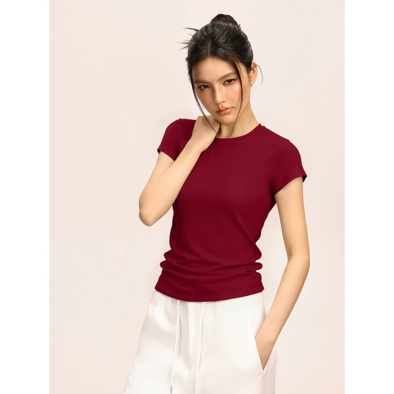 2025 весна и лето, новая спортивная одежда для фитнеса с короткими рукавами, быстросохнущая одежда для йоги, тренировочные топы для бега, футболка для похудения, женская одежда