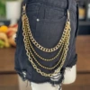 Four-layer gold trouser chain