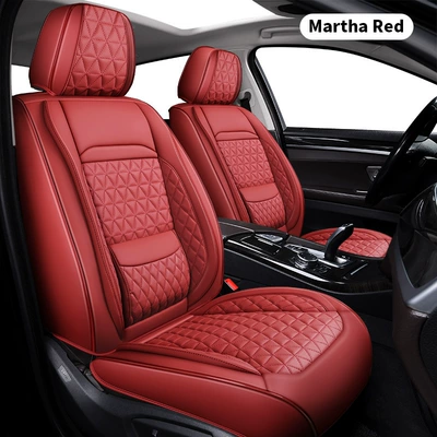 2025 new full leather fixed Seat cushion, seat cover - martha-red-all-five-seats