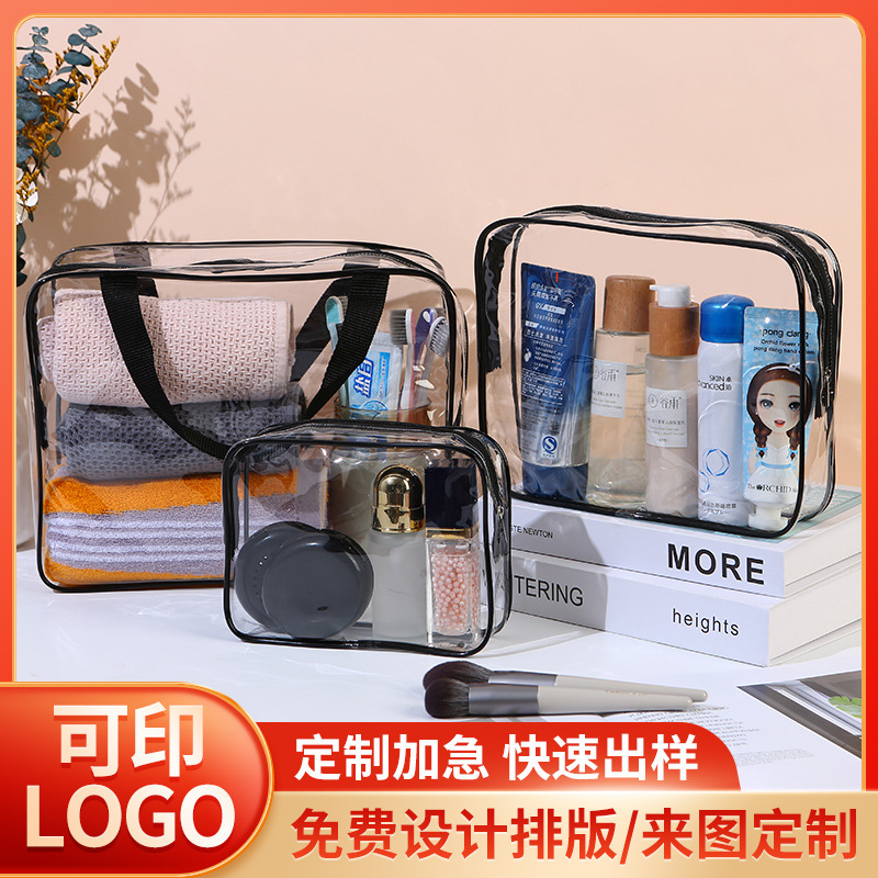 Cross-Border Pvc Transparent Cosmetic Bag Three-Piece Set Large Capacity Satchel Toiletry Bag Satchel Sealed Cosmetic Storage Bag Cross-Border Pvc Transparent Cosmetic Bag Three-Piece Set Large Capacity Satchel Toiletry Bag Satchel Sealed Cosmetic Storage Bag