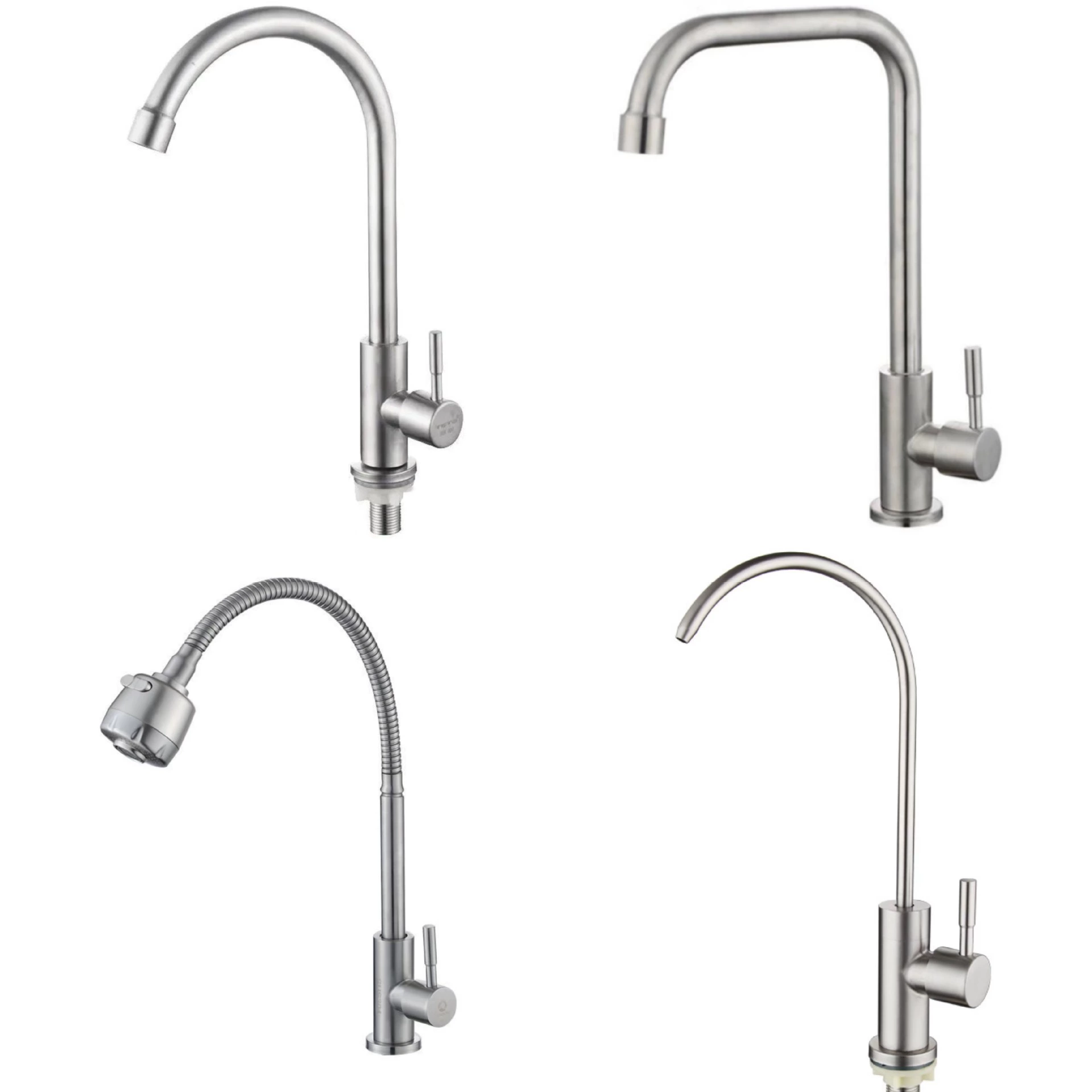 Внешняя торговля 304 медный сердечник из нержавеющей стали медный стержень инженерный бытовой кухонный умывальник для овощей Универсальный пищевой одинарный холодный кран