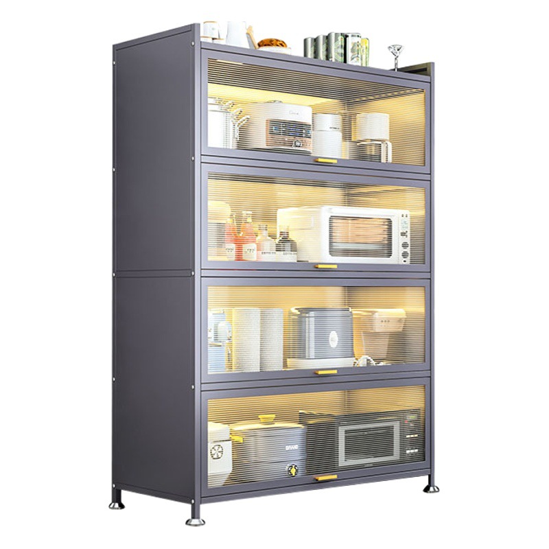 Estante de la cocina con puerta de la sala de estar aparador gabinete de almacenamiento gabinete placa plato aparato condimento brecha armario