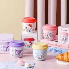 サンリオかわいいミニカップコーヒーカップ蓋付き家庭用セラミックマグカップで親友の誕生日プレゼント