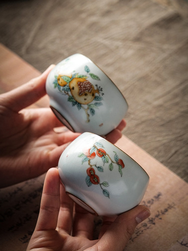 Tea cup for making tea by the fire, tea cup set, kung fu tea set, tea cup, master cup, single cup, five gift boxes