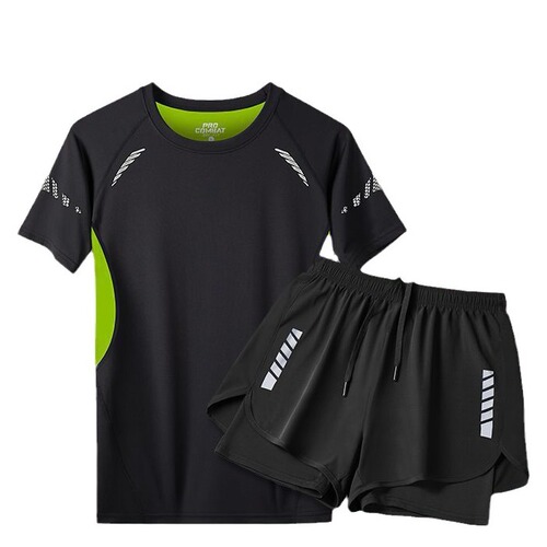 Swimsuit men's suit 2024 new double-layer anti-embarrassing swimming trunks quick-drying clothing beach pants hot spring loose swimwear