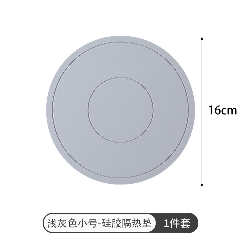 almohadilla de aislamiento térmico de silicona para tazones domésticos almohadilla de mesa de comedor resistente a altas temperaturas anti-escaldado de alta apariencia espesa almohadilla de comedor redonda antideslizante