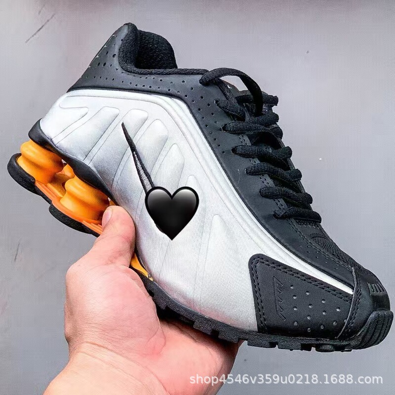 莆田靴 SHOX R4 シリーズロートップカジュアルエアクッションスポーツシューズ滑り止め耐摩耗性通気性衝撃吸収ランニングシューズ|undefined