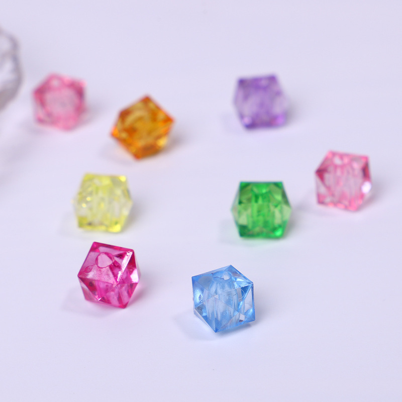 DIY 手作りビーズ材料正方形菱形ビーズワイヤーカスミソウアクリルビーズ透明ビーズルースビーズ|undefined