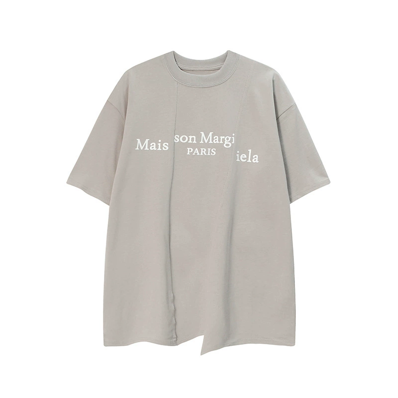 Maison Margiela 24SS коллекция MM6 цифровой узор круглый вырез мужской и женский модный бренд укороченный рукав футболка серия