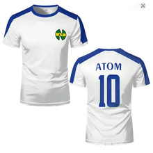 新款夏季重温足球热血！大空翼 TSUBASA 10 号经典蓝白拼接 T 恤