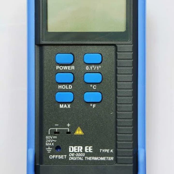 DER EE термометр DE-3003 термометр одноканальный K-тип термопары DE3004 двухпроходной температуры