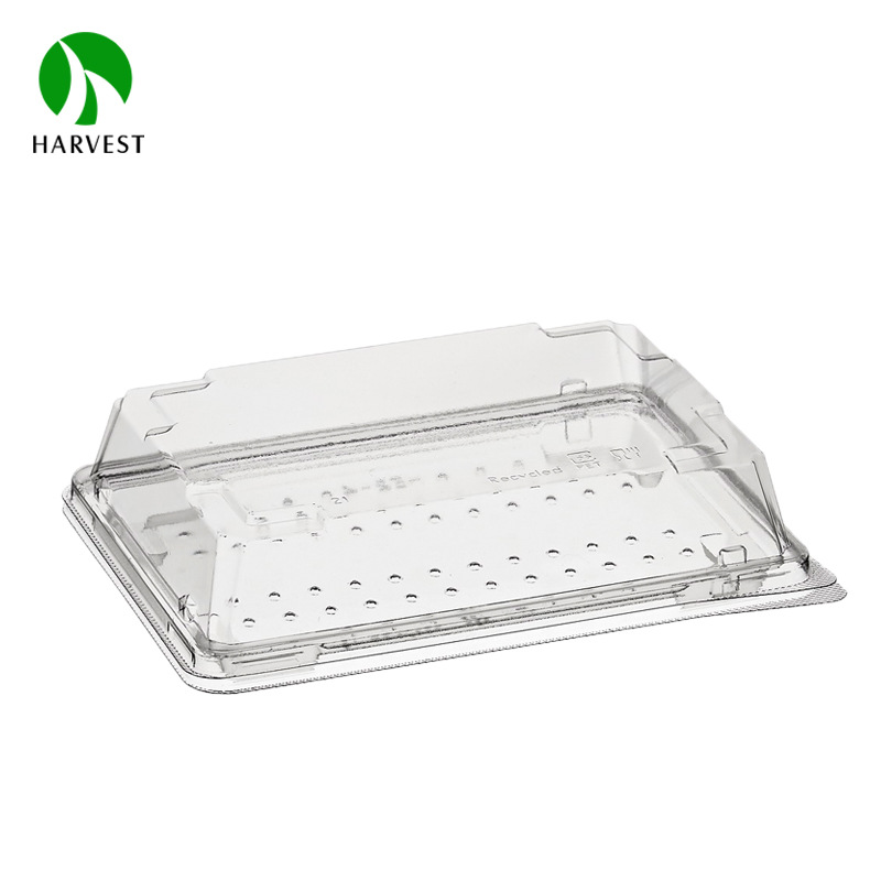 厂家批发PET材质寿司盒透明贴膜一次性寿司盒食品打包寿司盒