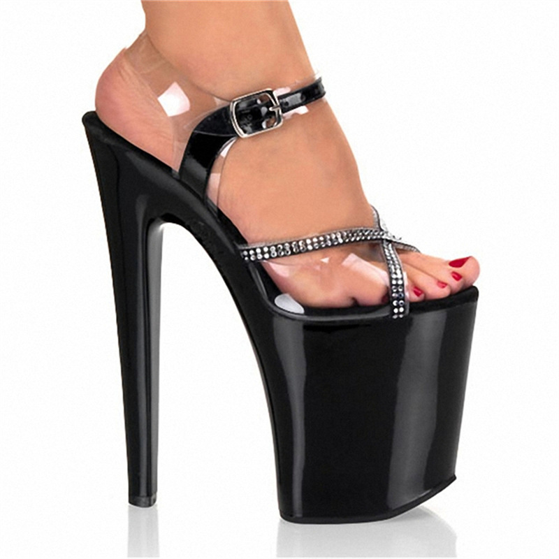 26 cimm súper tacones altos plataforma de tacón de aguja zapatos de boda de novia negros de gran tamaño