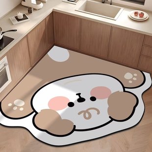 in stock Cartoon Floor Mat Special-shaped Diatom Mud Bathroom Floor Mat Entry Door Mat Toilet Water Absorbent Non-slip Foot Mat for Hair