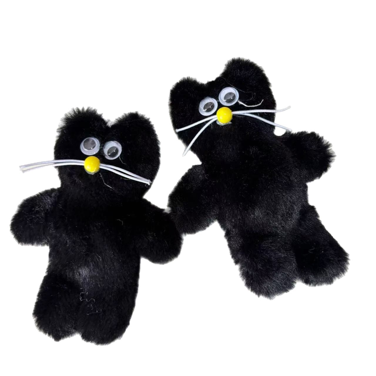 Pequeño libro rojo nuevo barba gato negro muñeca bolsas de material hechas a mano colgantes llaveros bolsas escolares creativas de chicas regalos