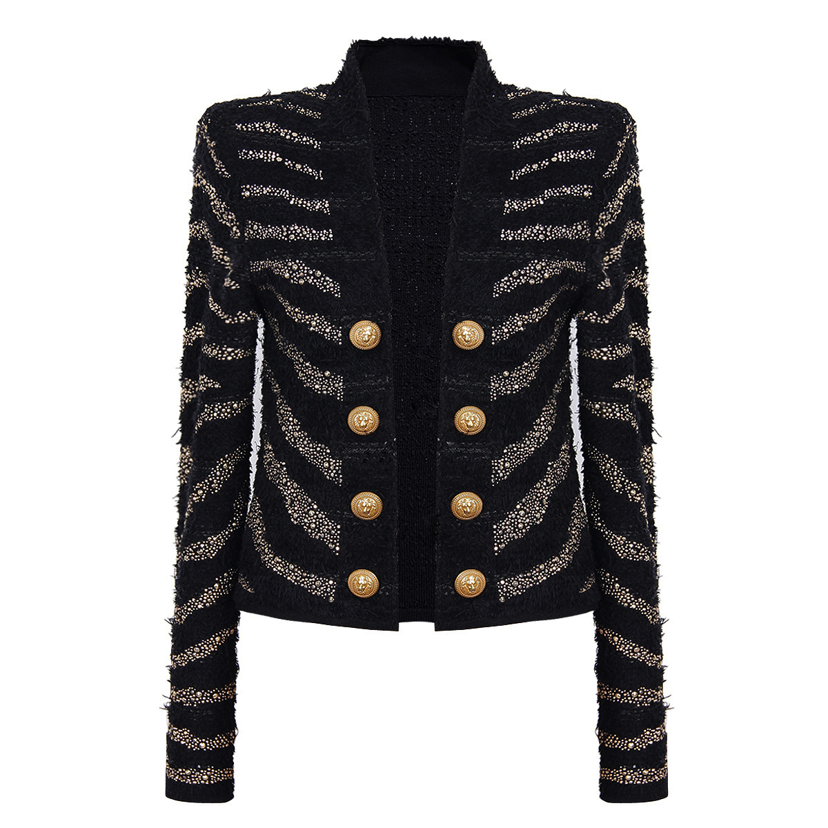 Klassische Strickjacke Aus Wolle Für Damen, Elegante Strickjacke_voghion.com