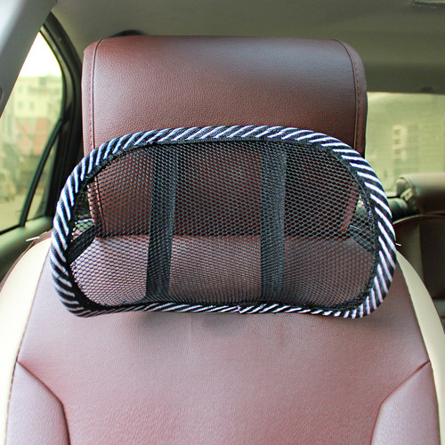 Car Headrest Summer Air Mesh Mini Car Cushion Breathable Cooling Neck Pillow Car Interior Accessory