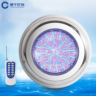 Led Stainless Steel Swimming Pool Light Rgb Colorful Wireless Remote Control Underwater Light Pool Underwater Landscape Decorative Swimming Pool Wall Light