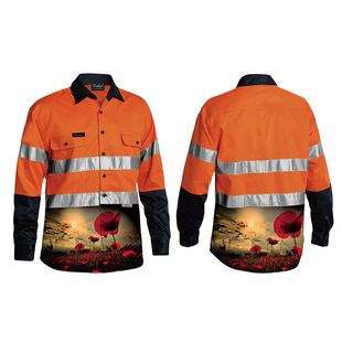 All Cotton Direct Spray Reflective Work Clothes Shirt Long Sleeve Construction Engineering Pants Underground Warning Clothes Work Clothes