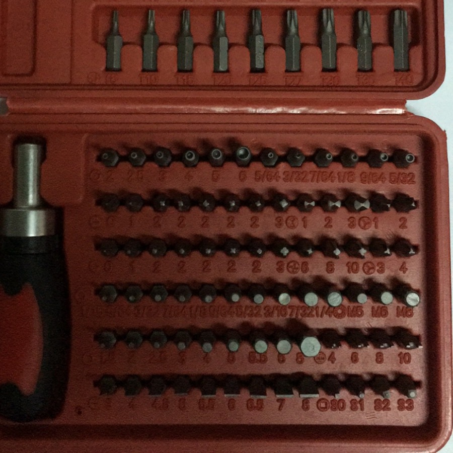 101PC组套工具喷砂带磁性标准扭力 螺丝批头