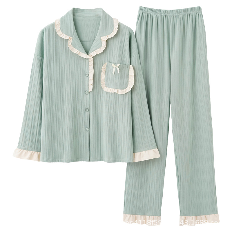 La primavera y el otoño de algodón de manga larga Chaqueta de punto de las mujeres pantalones traje de color sólido casual suelta más el tamaño de desgaste en el hogar las mujeres pueden usar fuera