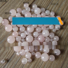 天然粉晶水晶半孔无孔圆珠饰品散珠星月千眼菩提镶嵌耳钉用
