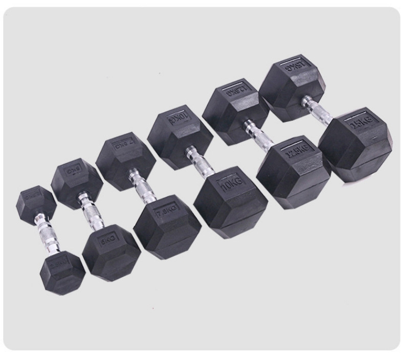 Dambıl katı dökme demir kauçuk kaplı fitness dambıl ev kuvvet antrenmanı elektrokaplama küçük dambıl seti şekillendirme