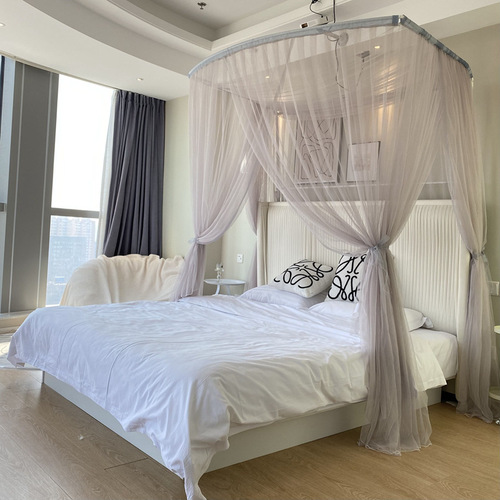 VHM7 wholesale individual stainless steel U-shaped retractable mosquito net bracket support pole accessories floor-standing home bedroom category A